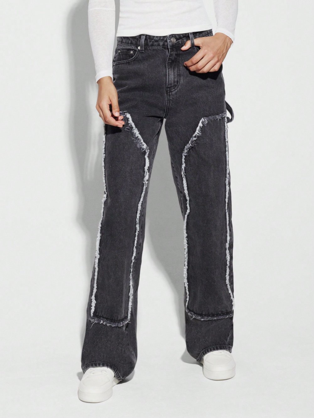 Jean slim taille haute b khyata bayna