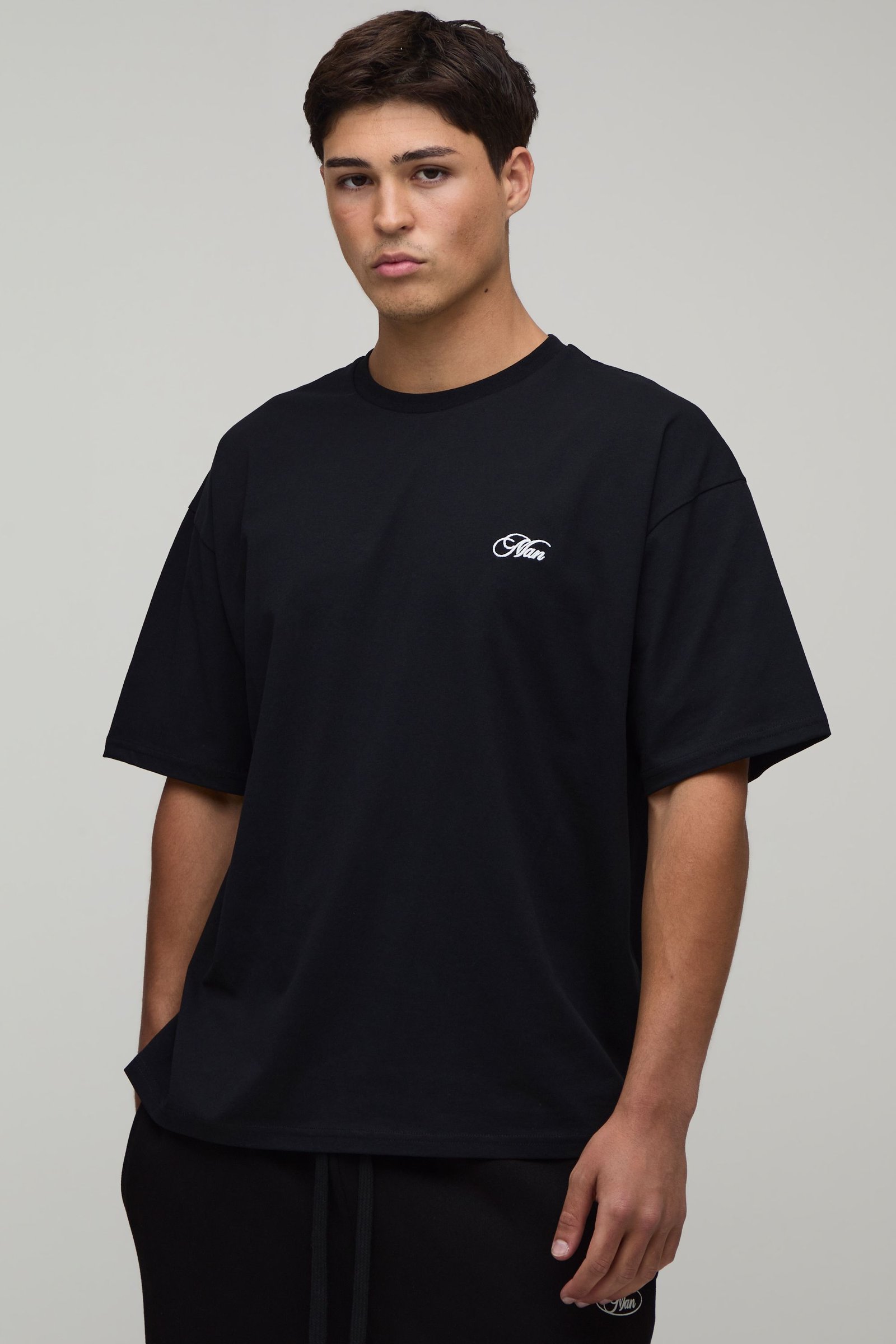 T-shirt Homme Oversize Avec Broderie Script