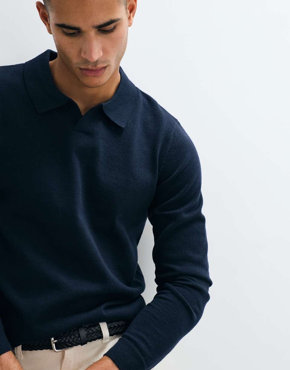 Pull f tricot b col montant zre9 marine