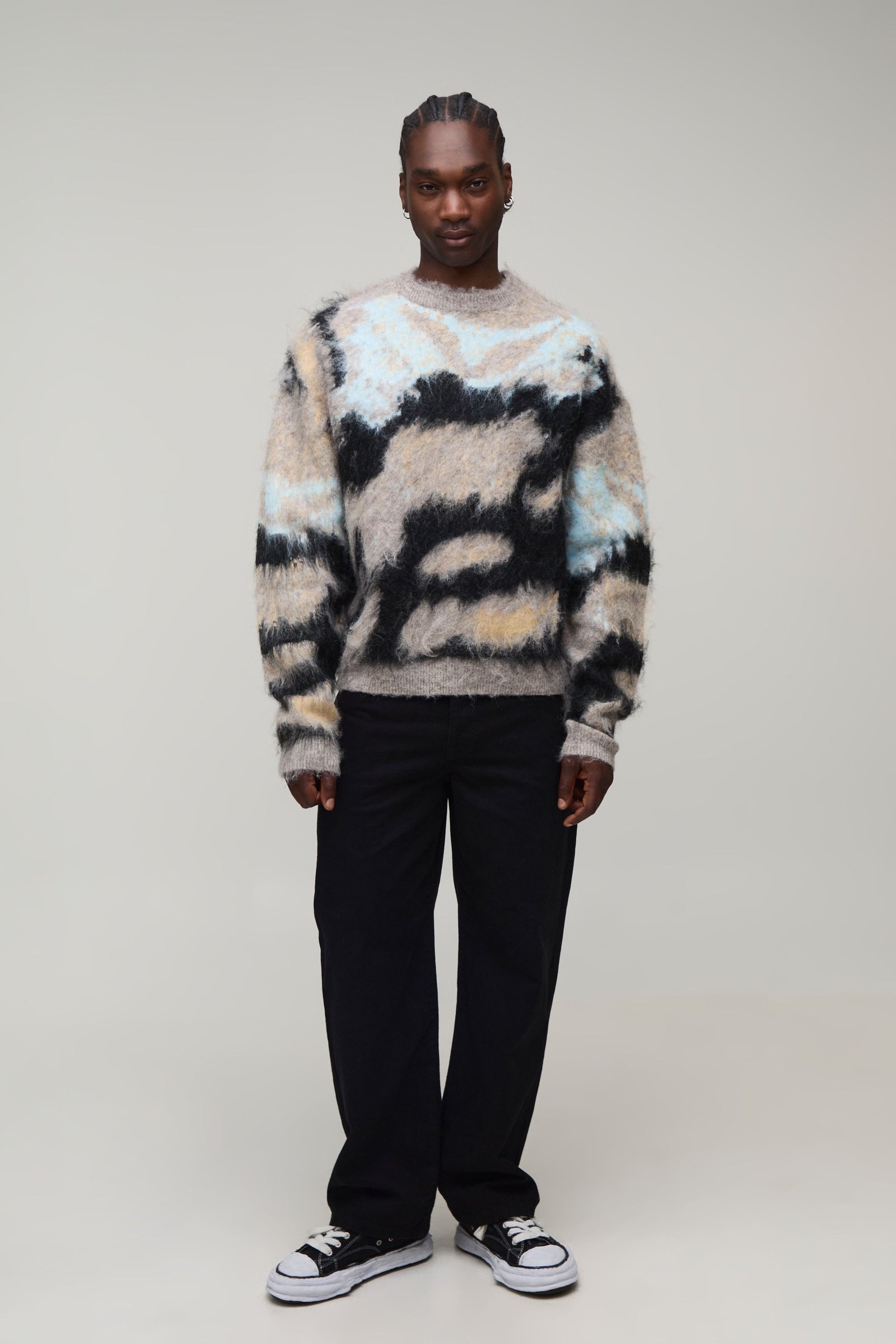 Pull oversize ombré abstrait - Tall