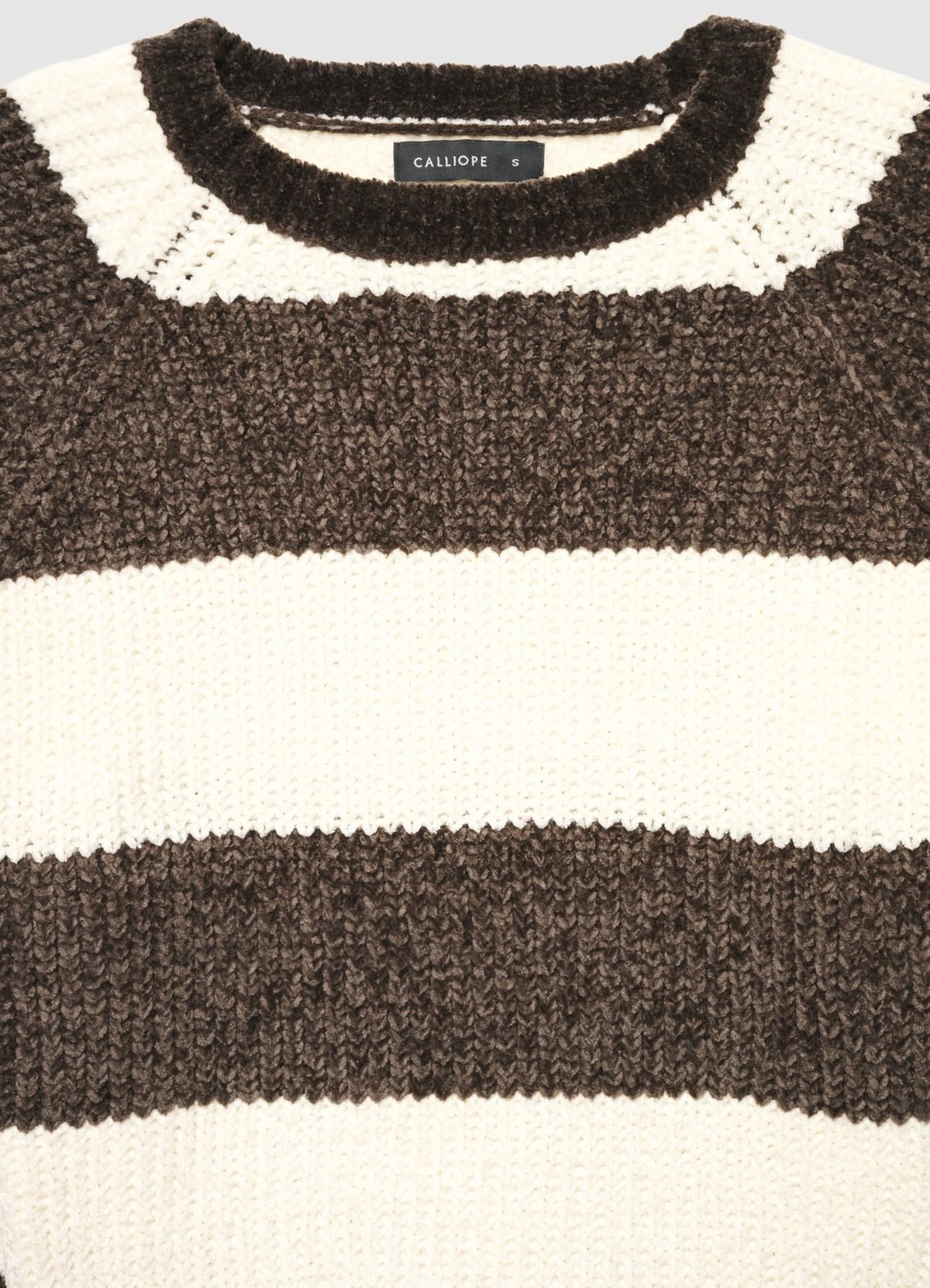 Striped corduroy-effect crew-neck jumper
