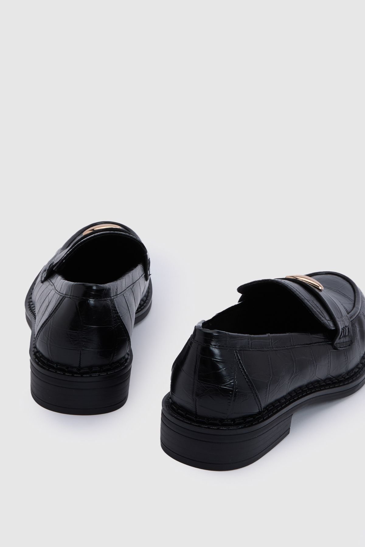 Mocassins effet croco b zwa9 - Pied large
