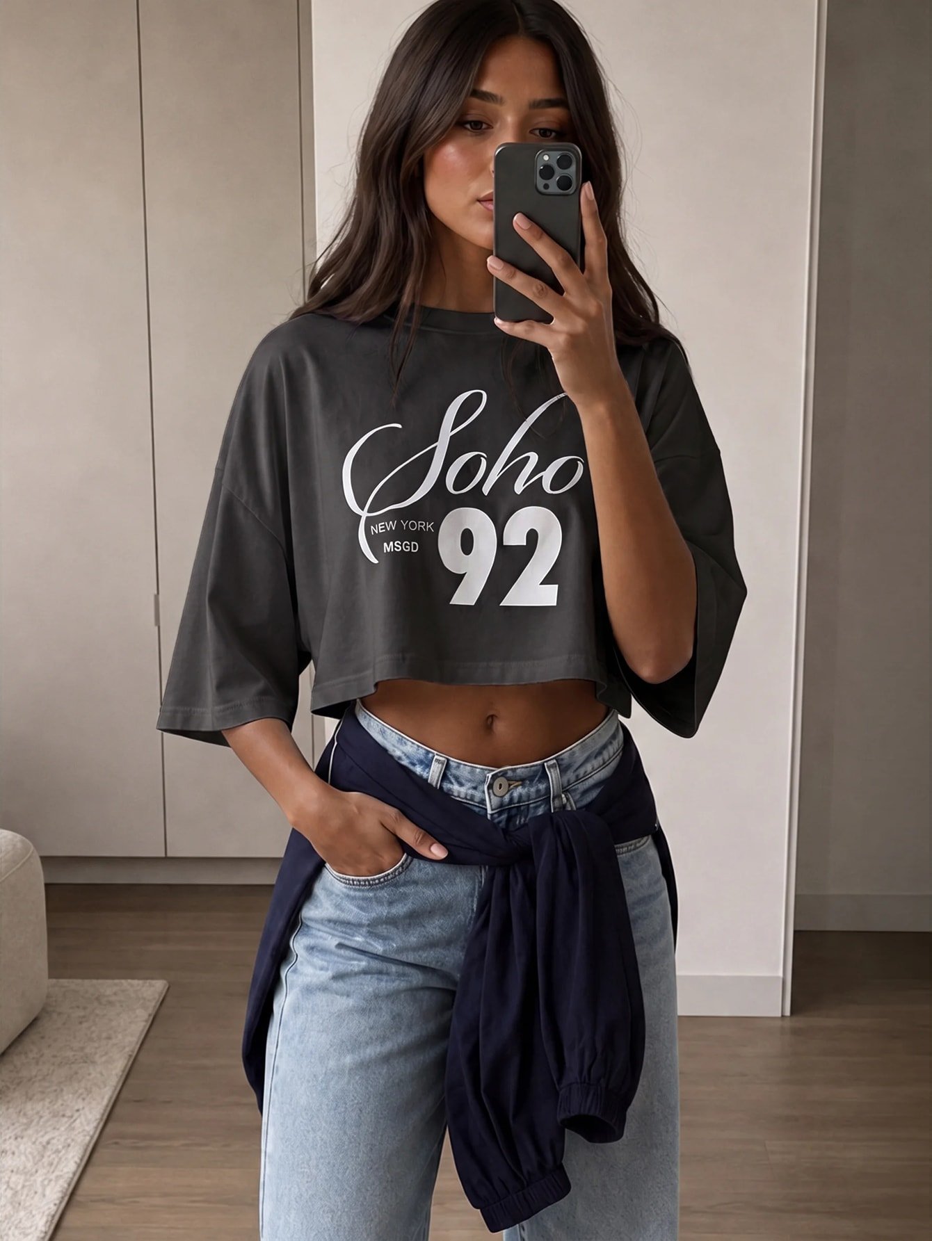 T-Shirt Court Oversize Avec Imprimé Graphique Soho