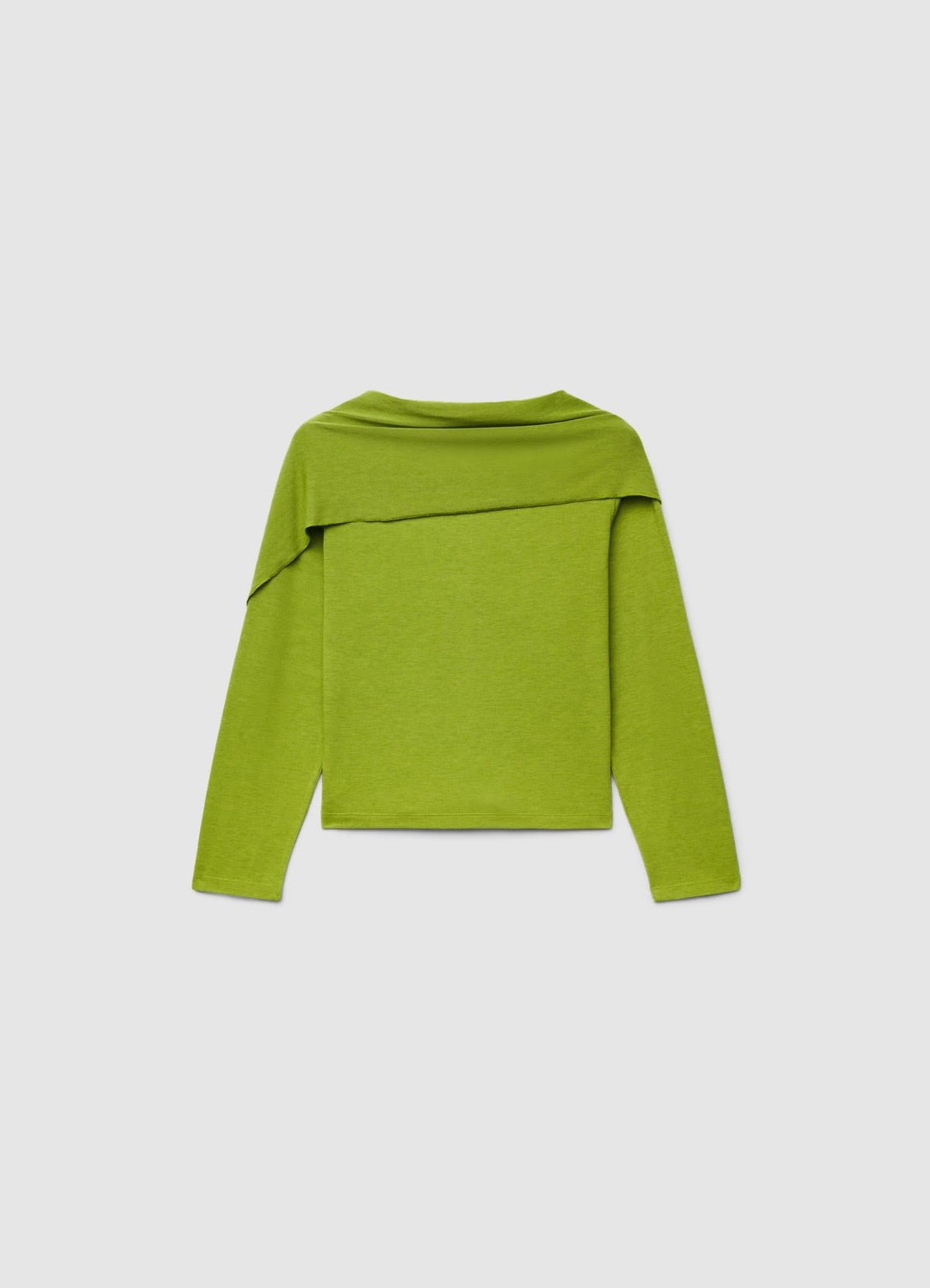 Long-sleeve tie-neck top