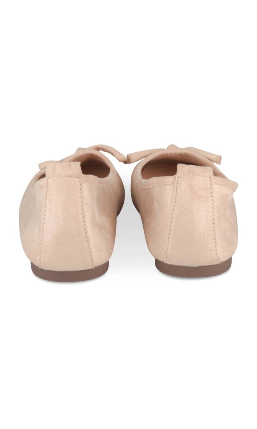 Ballerines suédine à noeud beige
