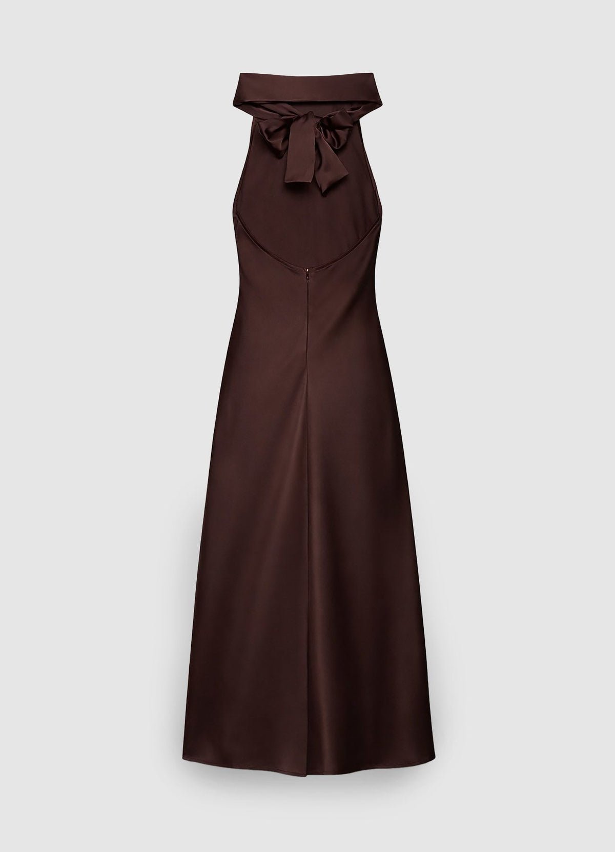 Halter-neck maxi dress with bow