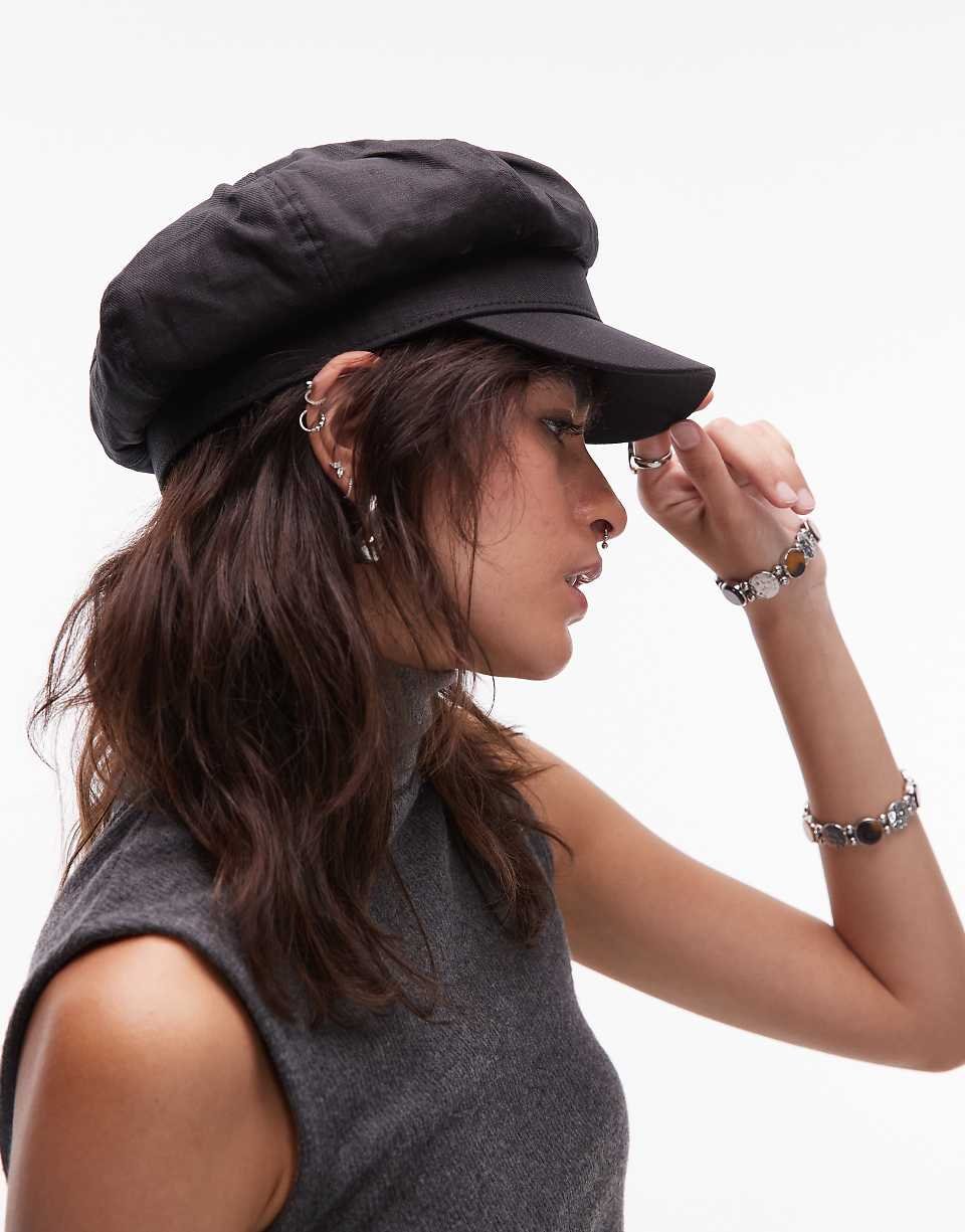 Casquette gavroche réglable - Noir