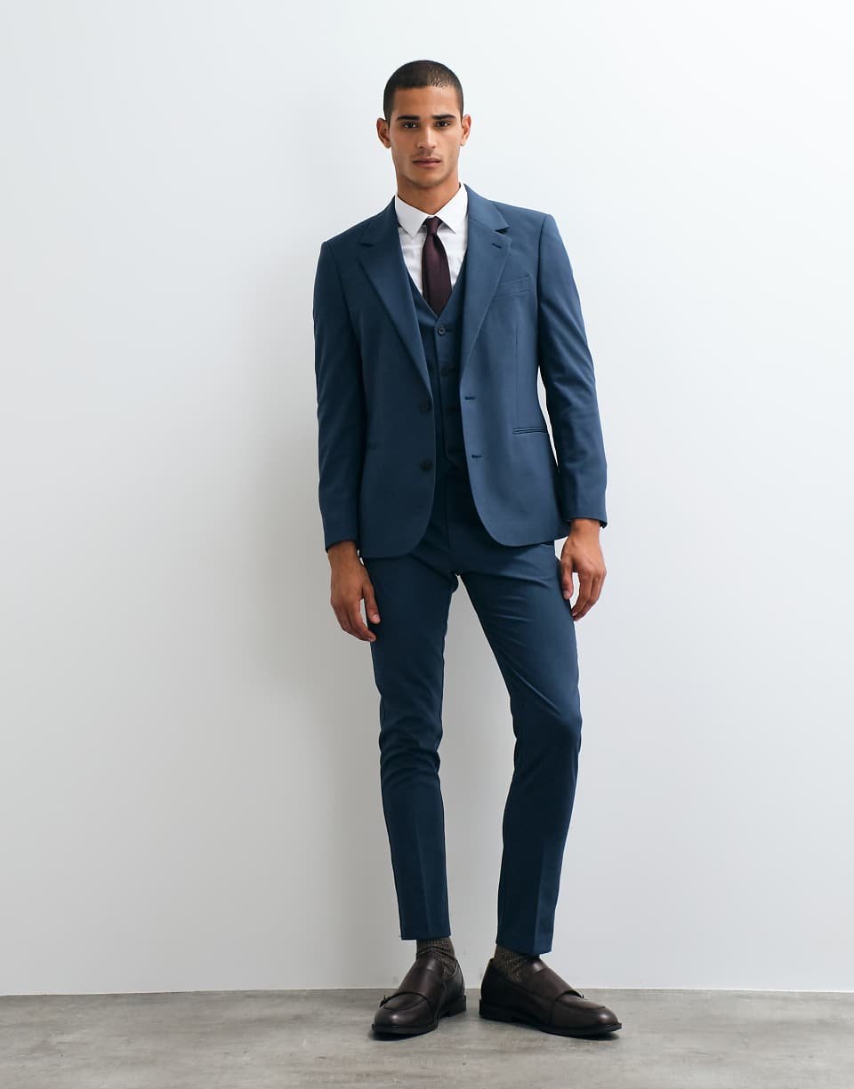 Pantalon de costume slim - Bleu marine