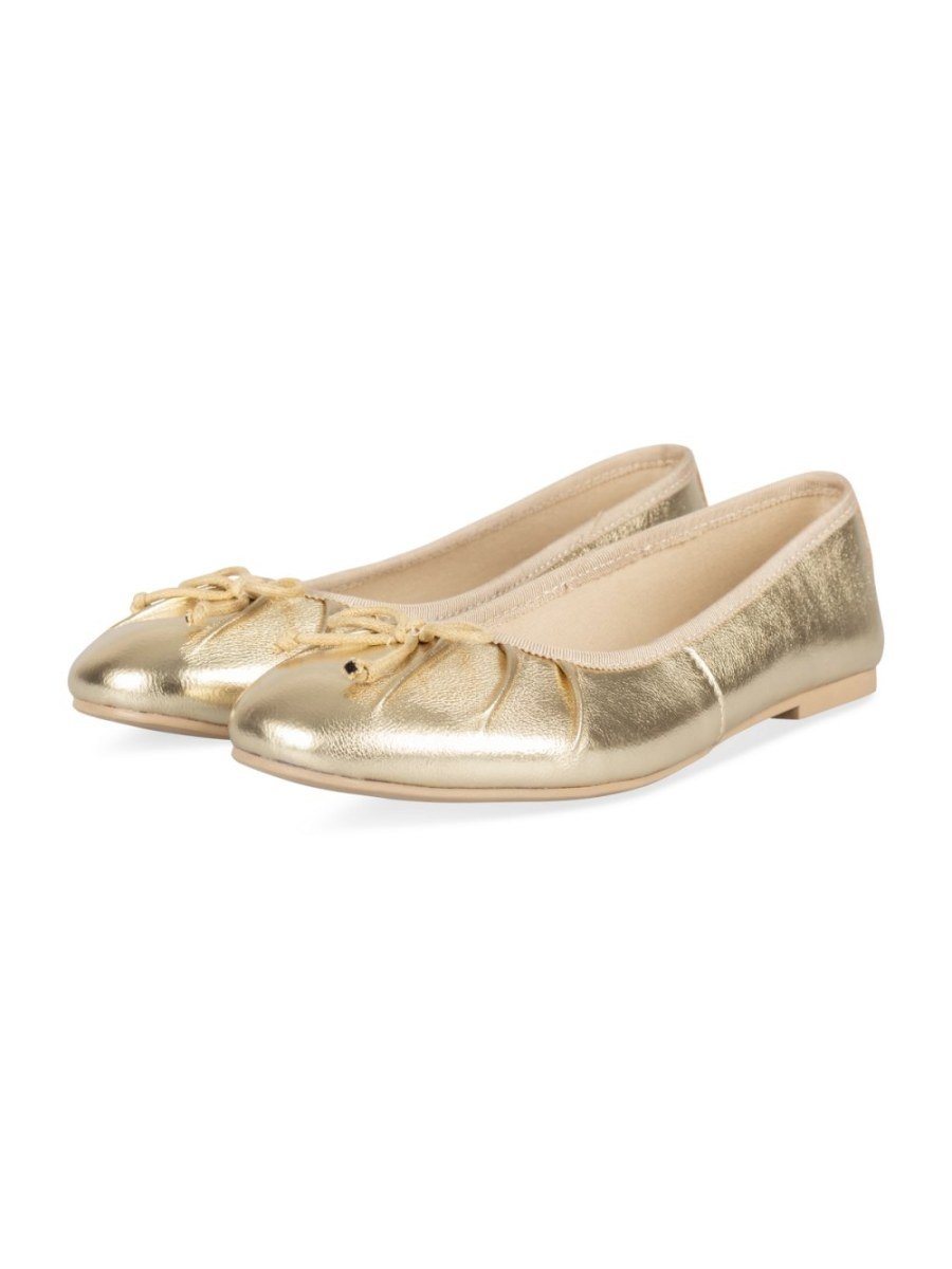 Ballerines métallisées bout mfroncé dahbi