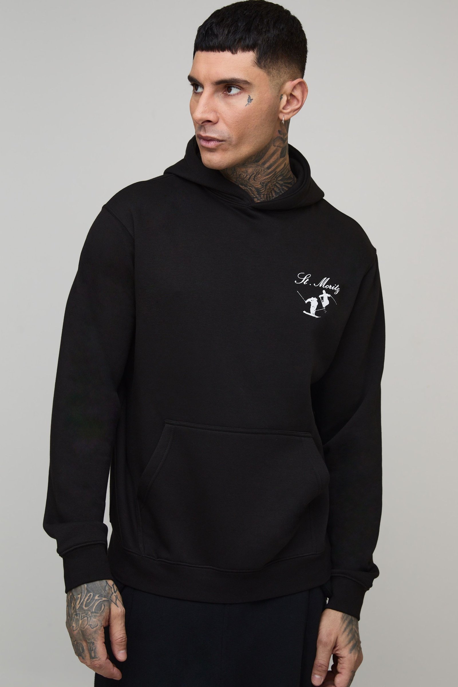 Hoodie graphique de ski Mont Blanc, coupe Regular, grande taille