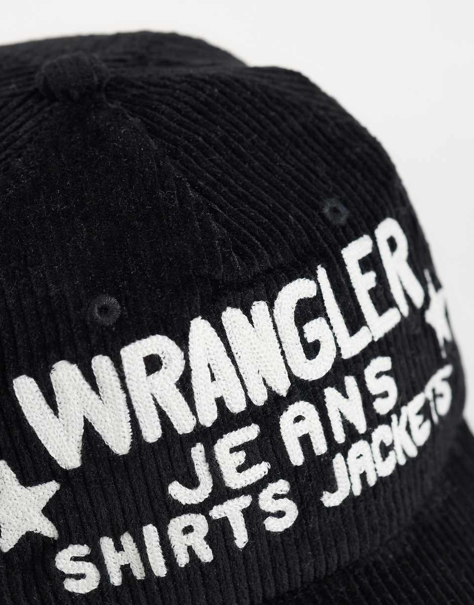Casquette en velours côtelé noire