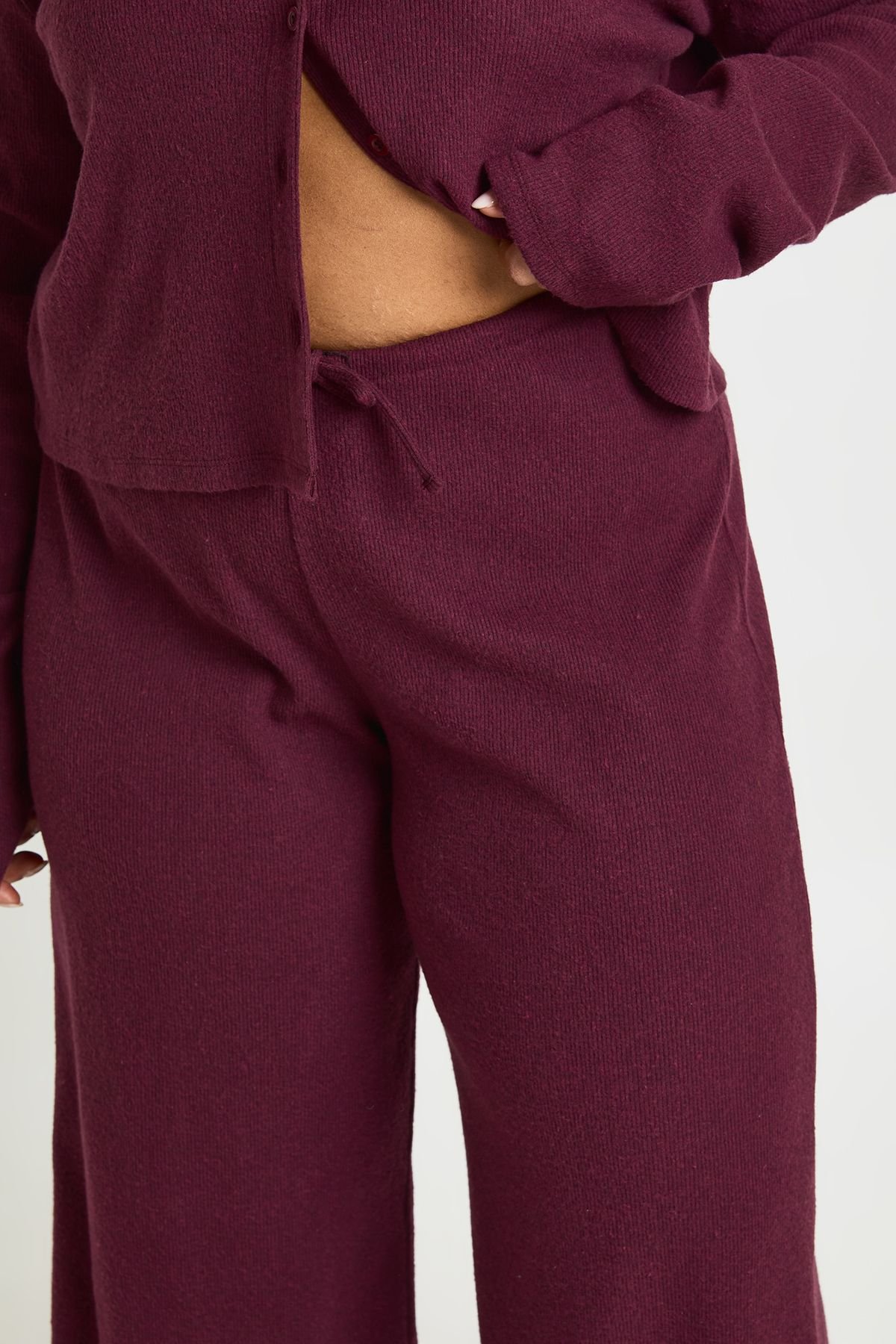 Pantalon ample côtelé jambe wasa3a - Taille kbira