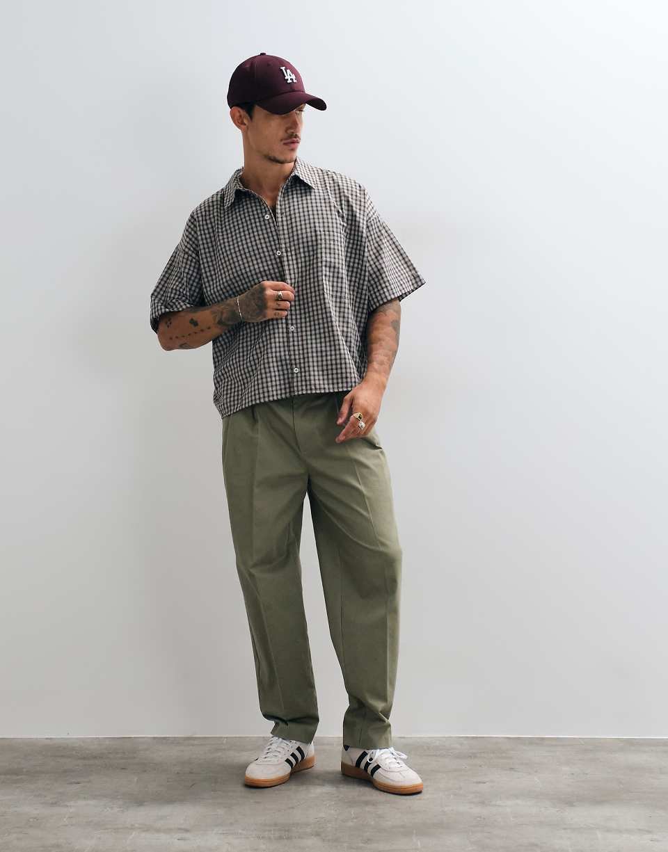 Chemise boxy b kmam qsar carreaux - Lon 7jar