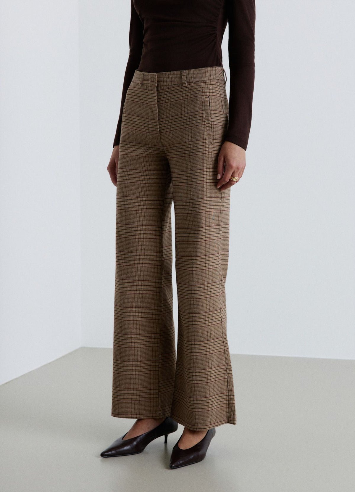 Pantalon palazzo prince de Galles