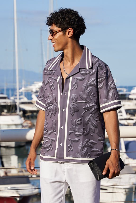 Chemise b motif wra9 rmadi ghame9
