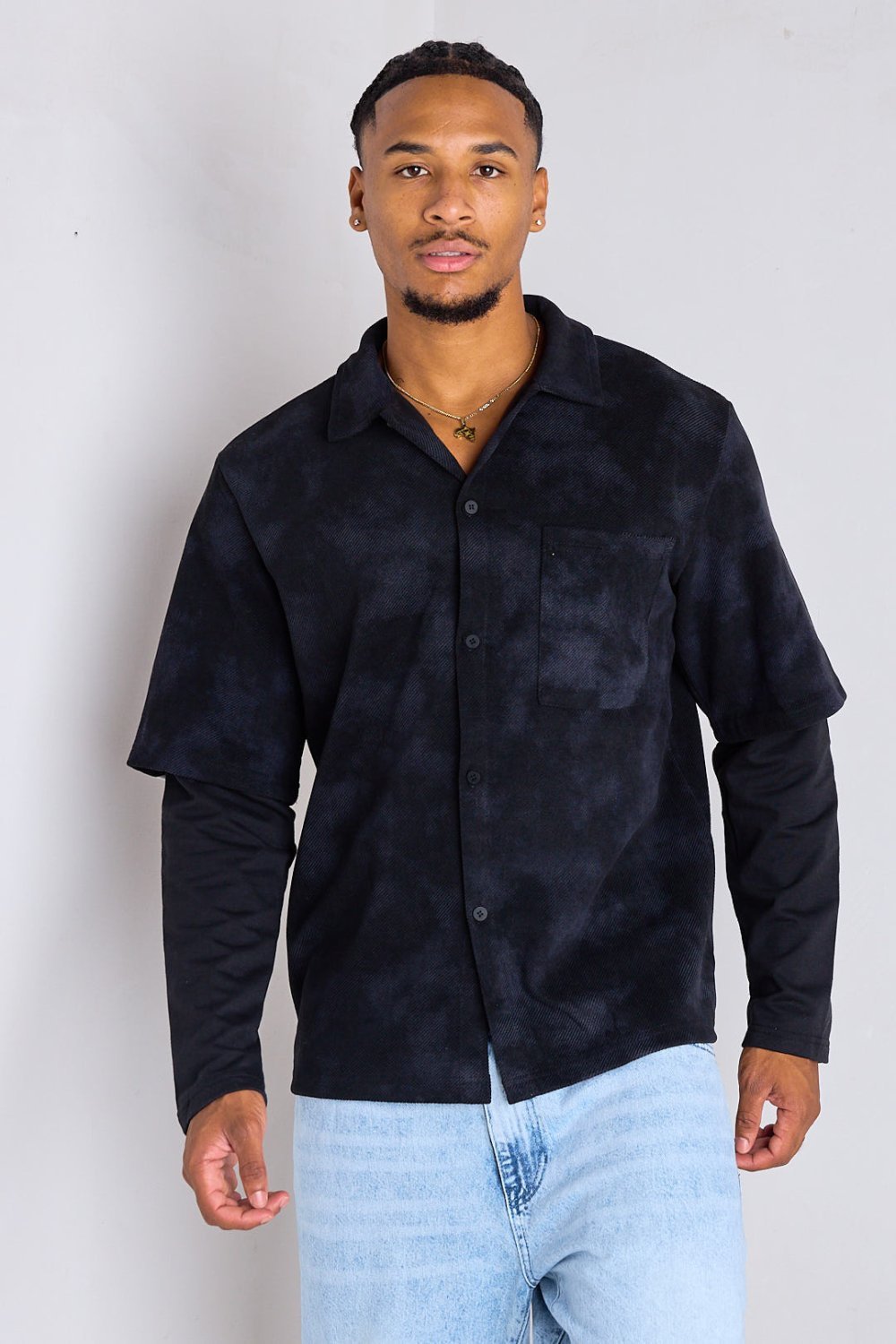 Black heavy shirt with back lettering