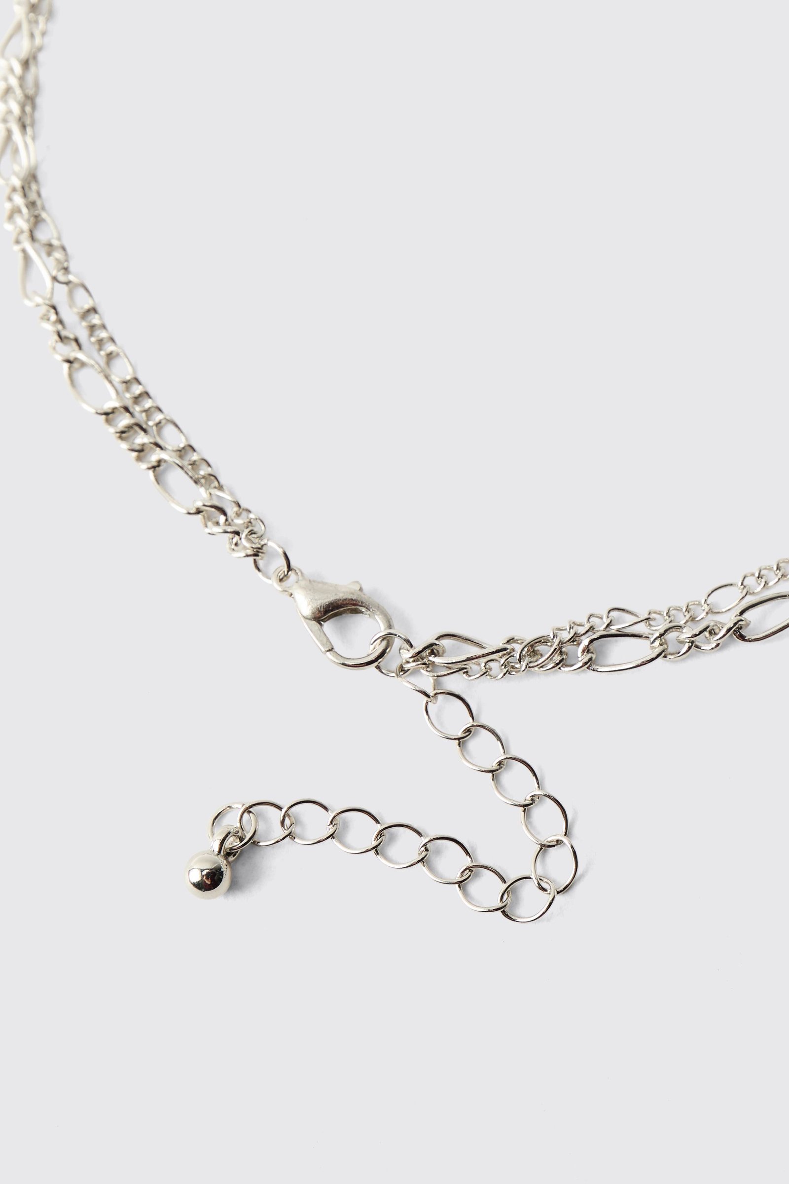 Collier Superposé Croix et Gemme