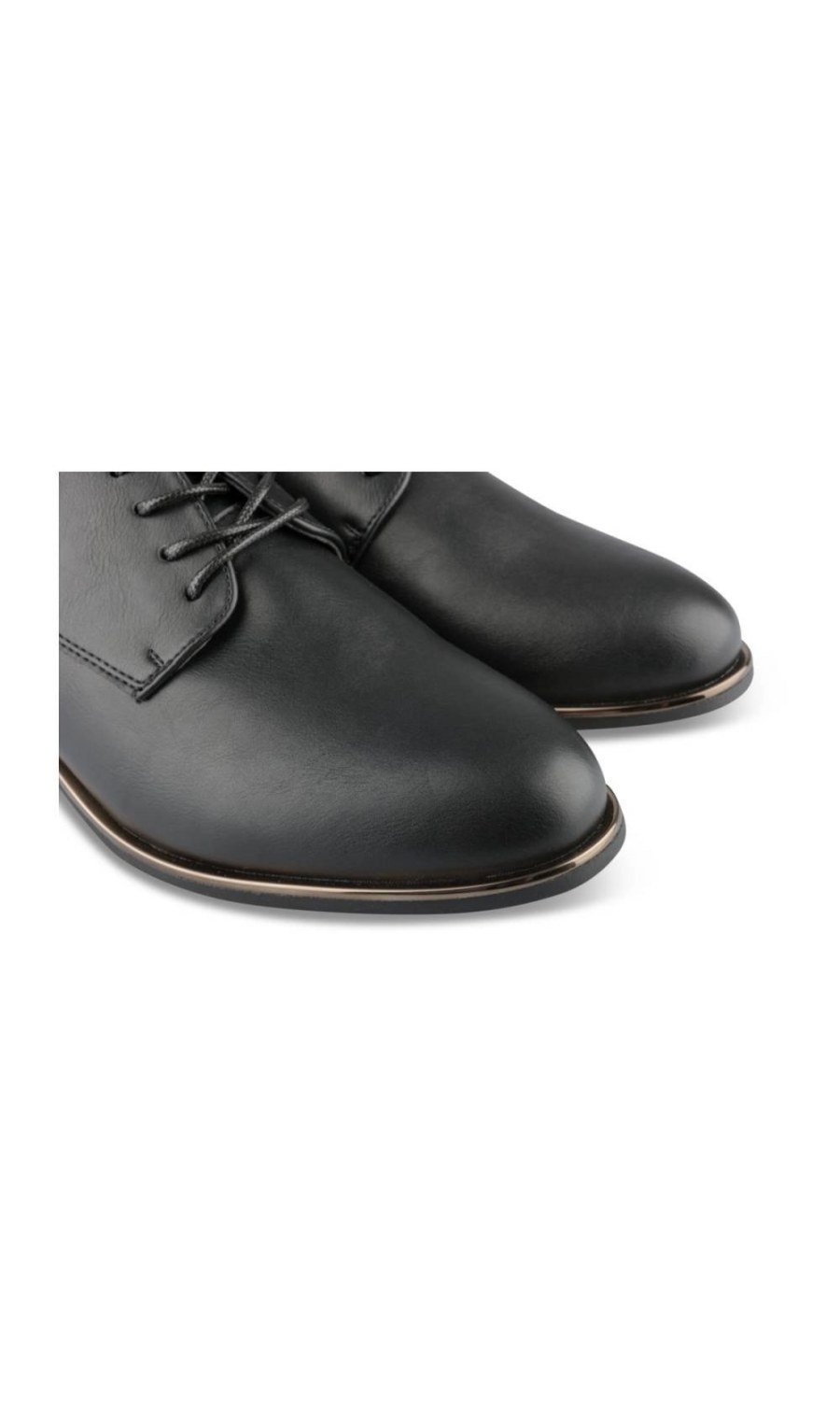 Dark brown derbies with metallic trim