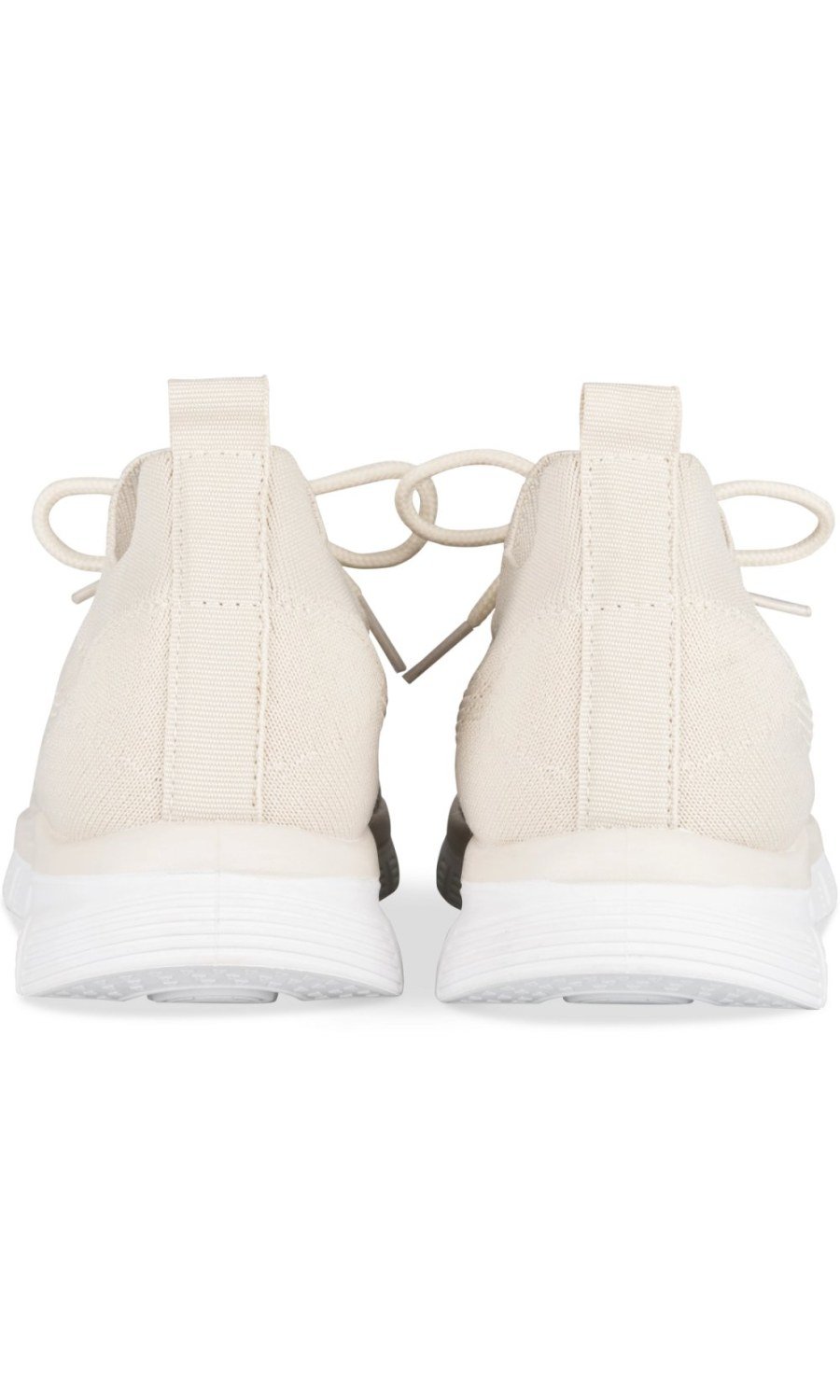 Baskets b maille w lacets beige