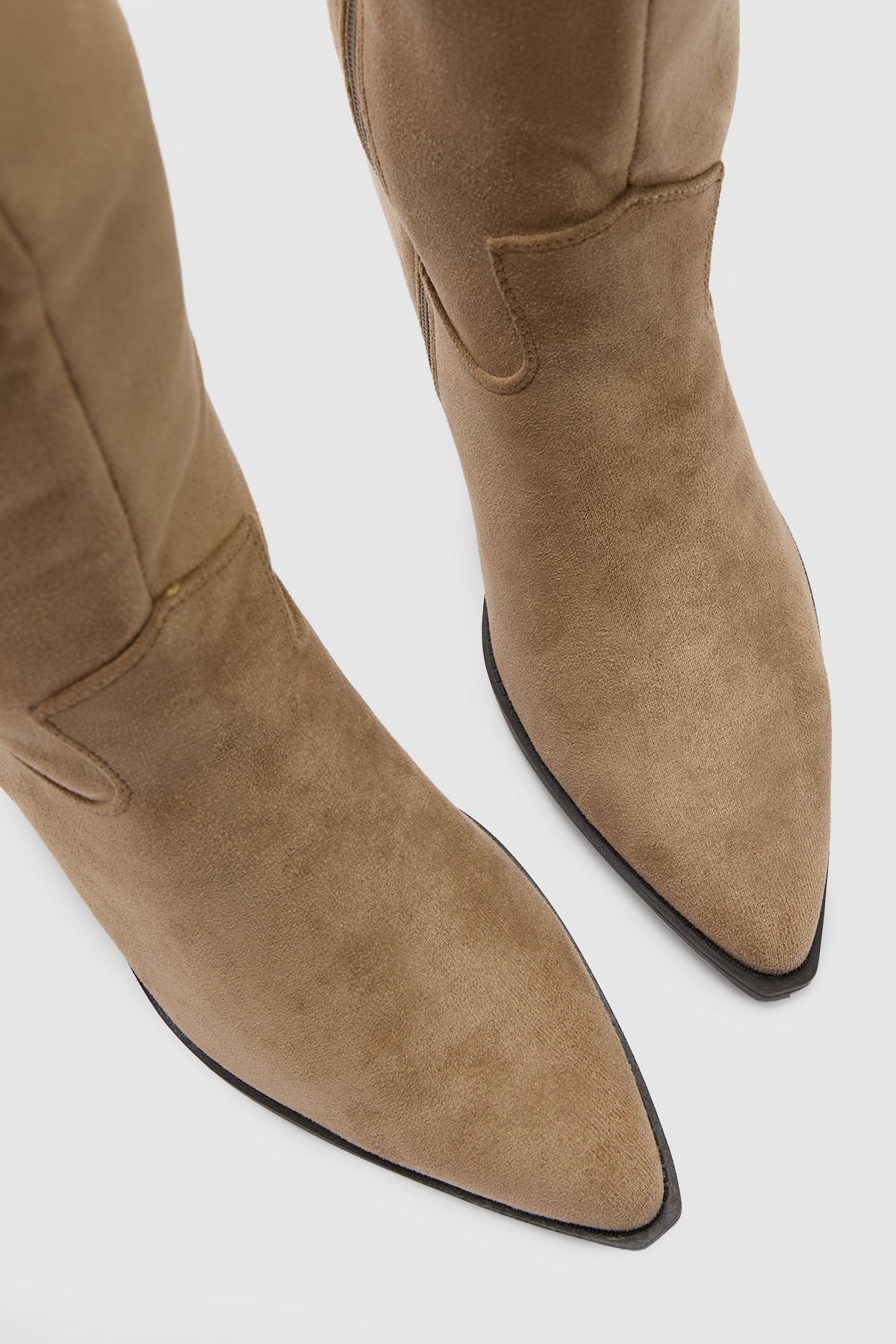 Bottes western hautes en similicuir basiques