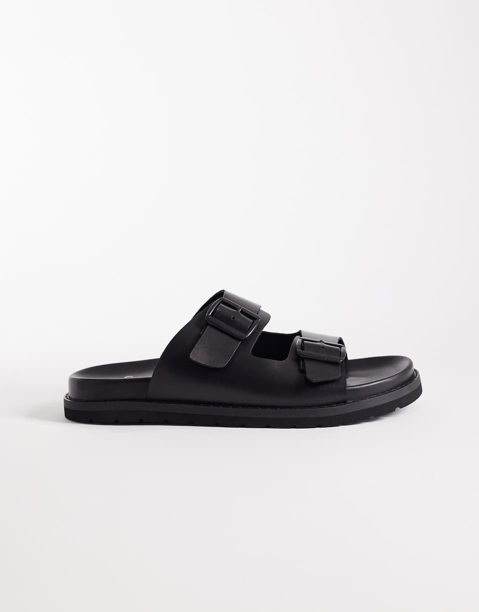 Swift - Sandales en cuir à deux boucles - Noir