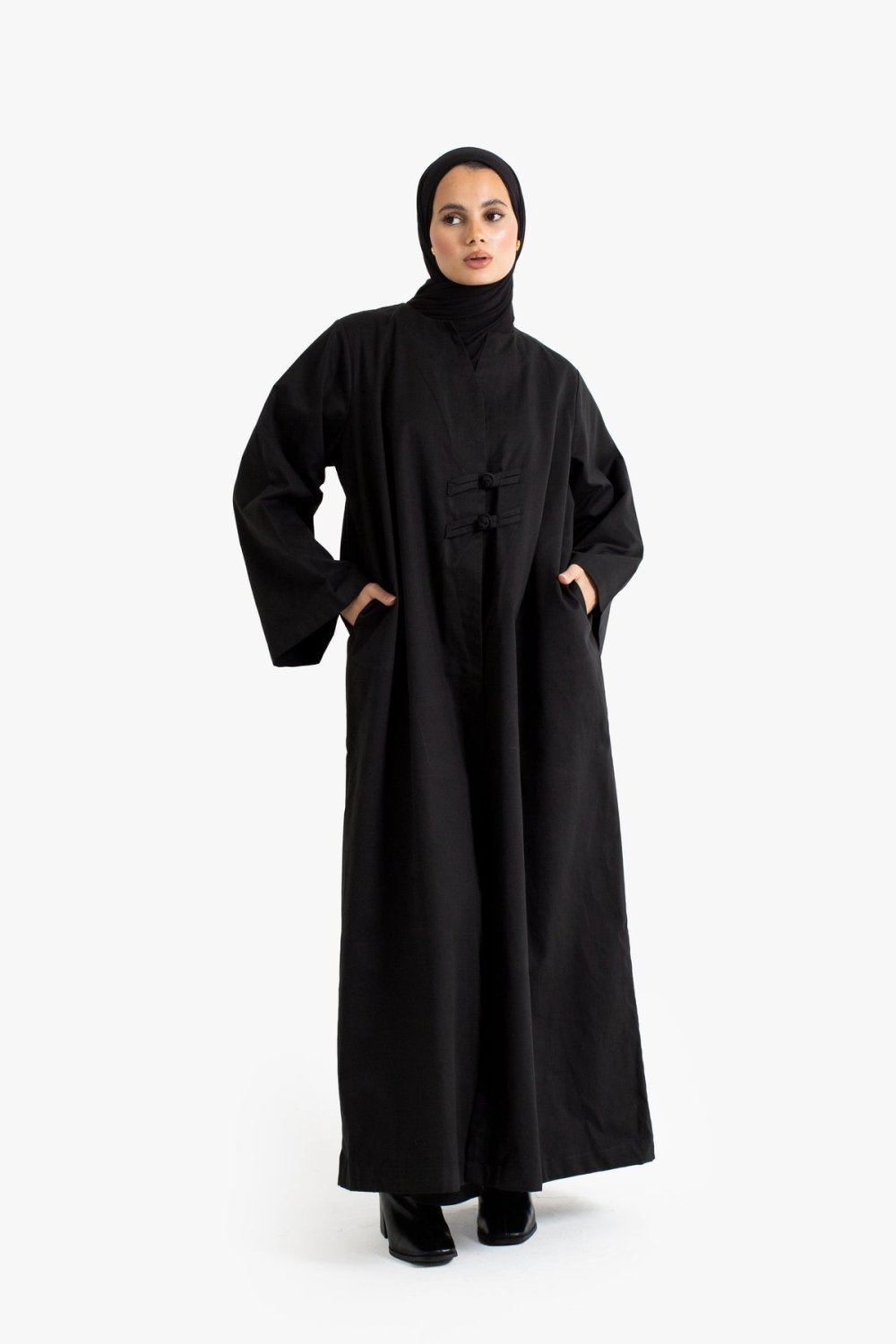 Abaya m7loula b l3a9ad, coton - K7el
