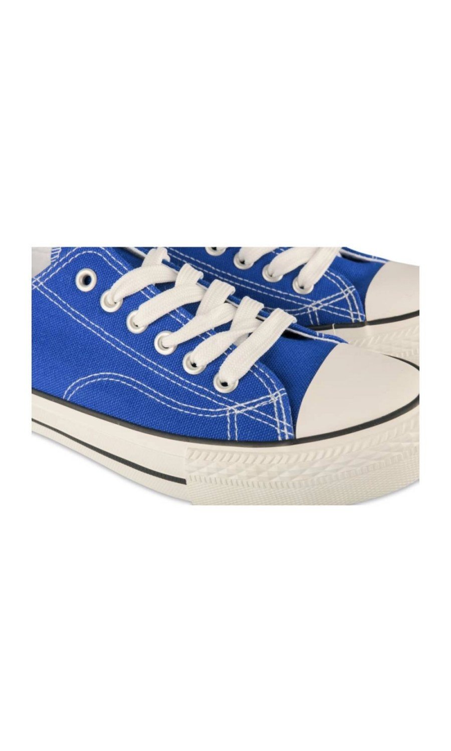Baskets basses en toile bleues