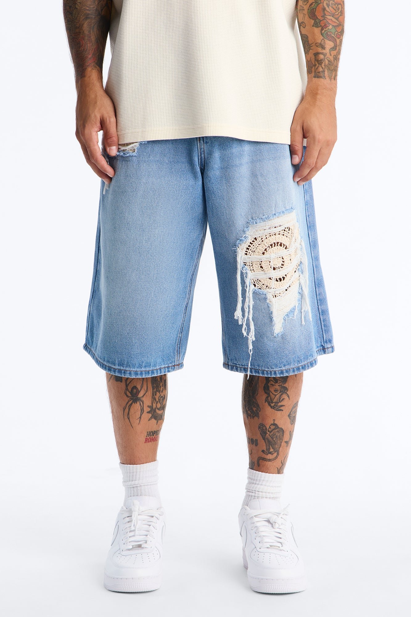 Short jean baggy b crochet