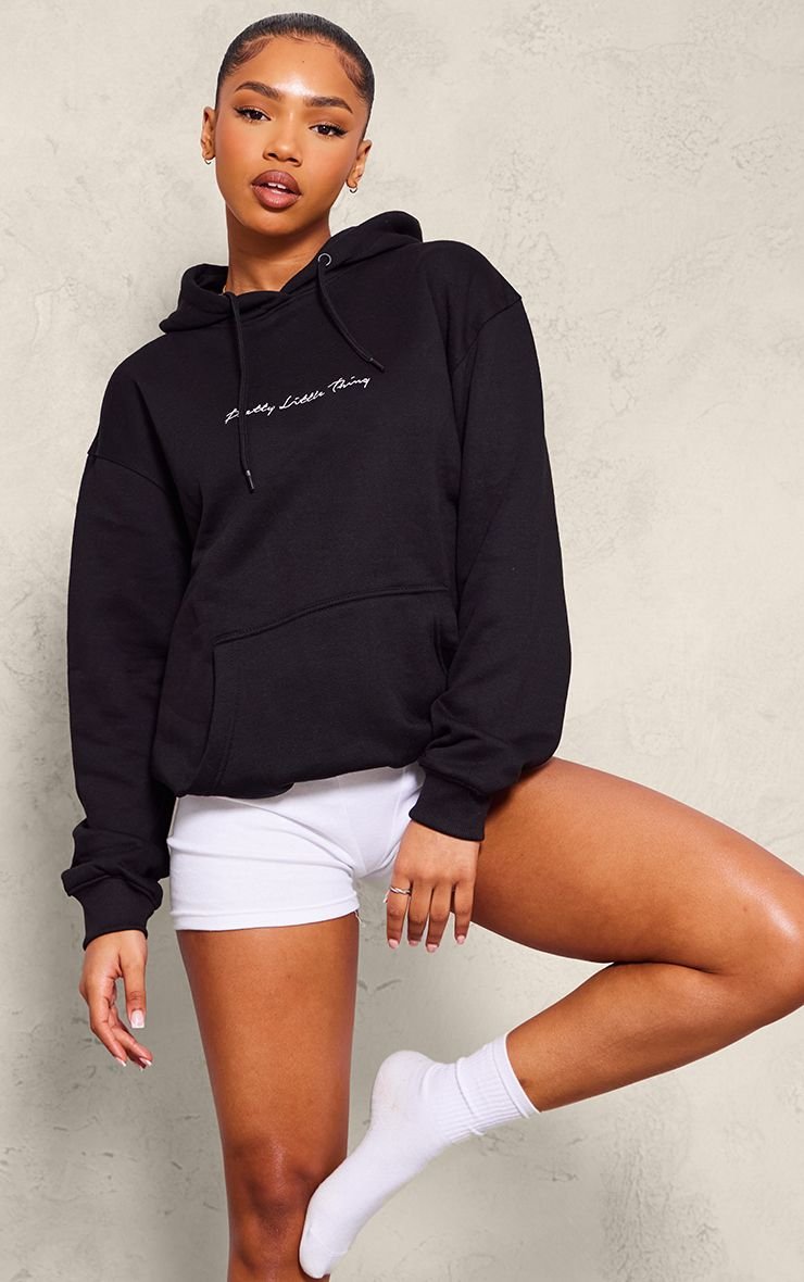 Sweat À Capuche Oversized Brodé Prettylittlething