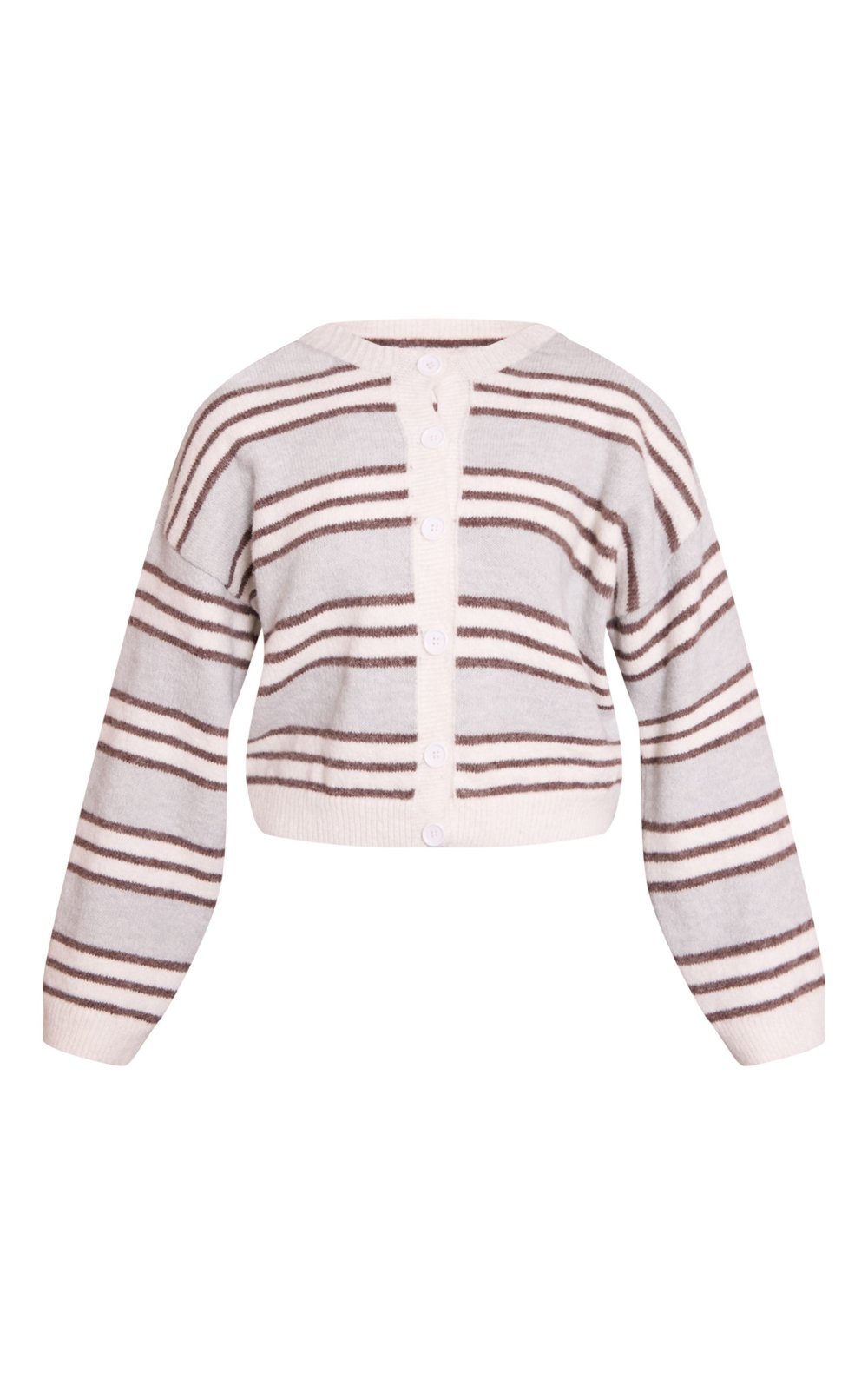 Cardigan mkhatet f mélange sof, crème