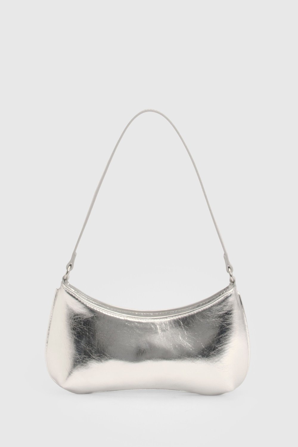 Silver metallic shoulder bag