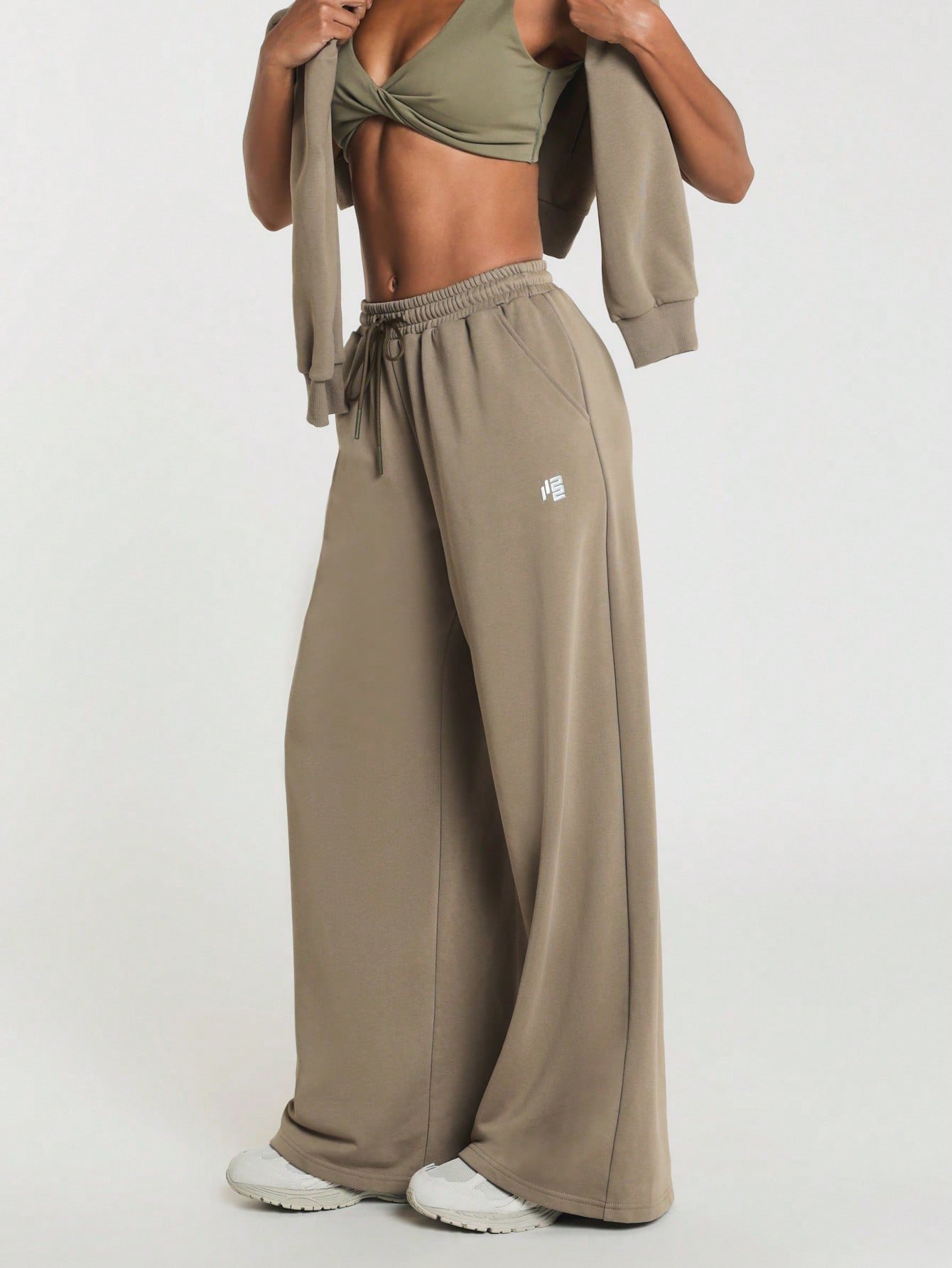 Pantalon De Survêtement À Jambes Larges Avec Cordon De Serrage