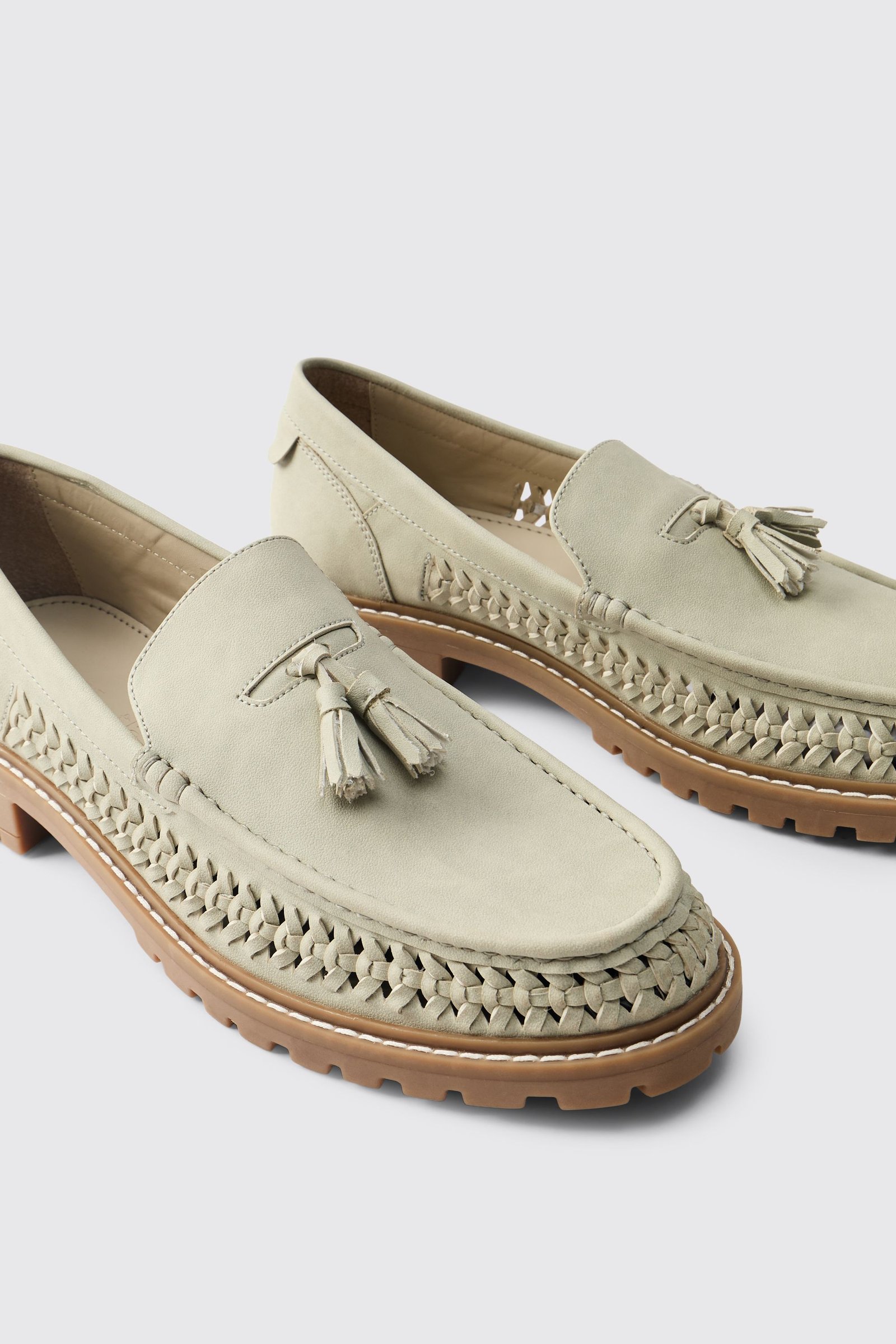 Mocassins f suédine m9dda b semelle crantée