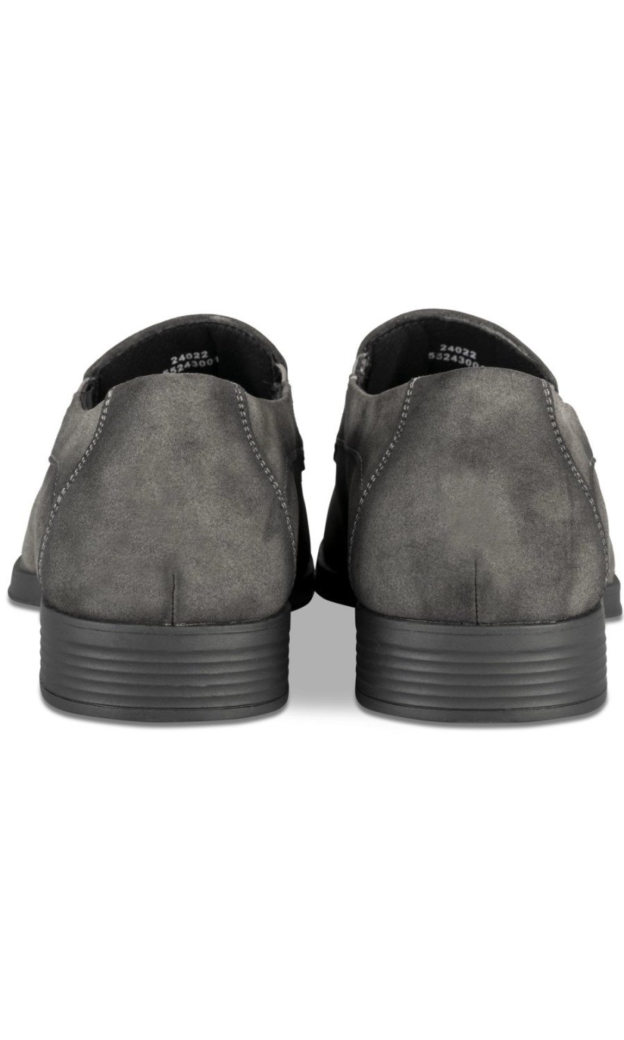 Mocassins aspect suédine gris anthracite