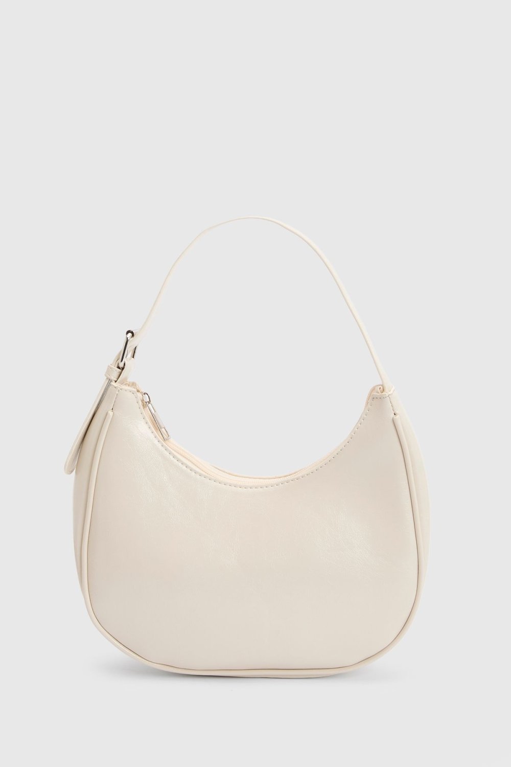 Ecru half-moon bag