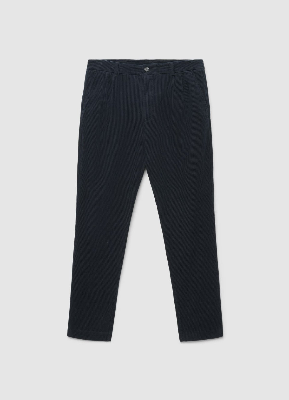 Double-pleat corduroy trousers