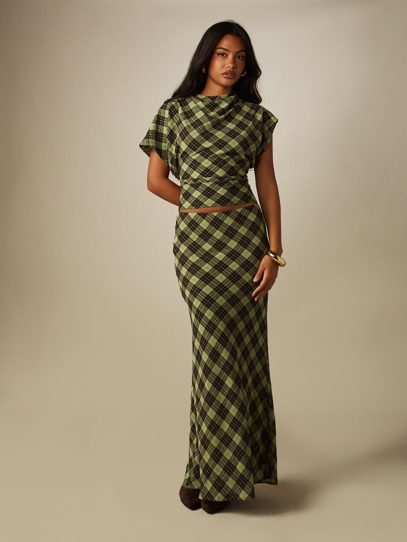 Ensemble crop top w jupe twila carreaux