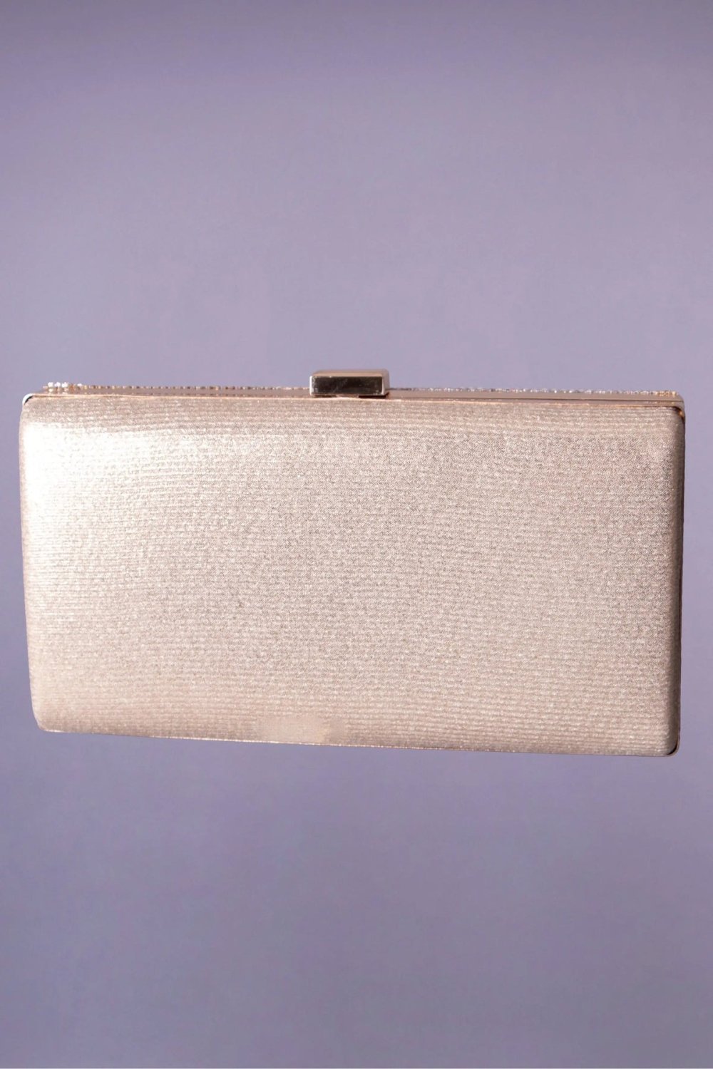 Gold chevron beaded evening bag