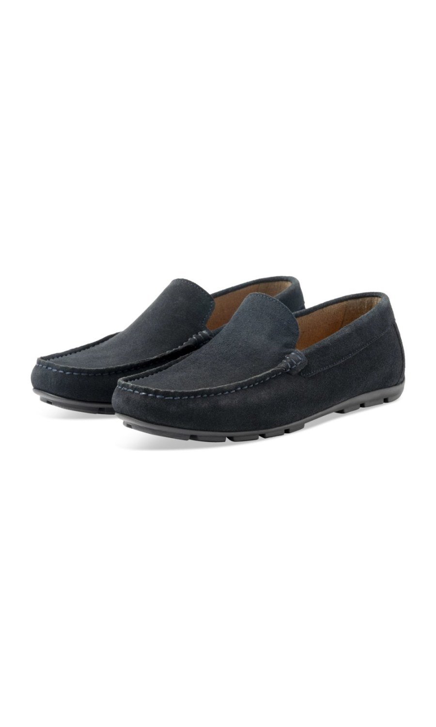 Mocassins de conduite unis bleu marine