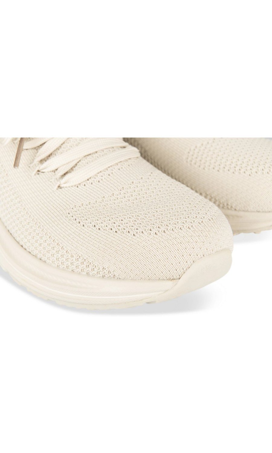 Beige knit sock trainers