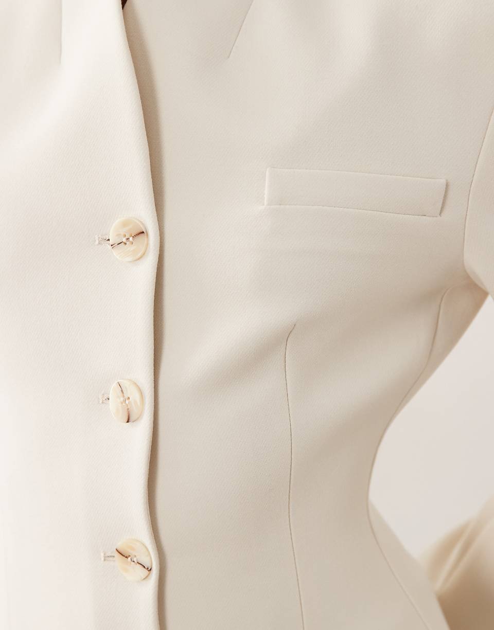 Blazer sans col - Ivoire
