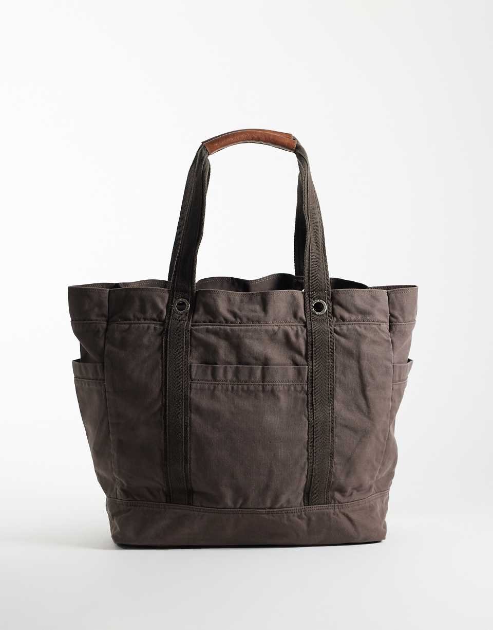 Cabas oversize en toile marron