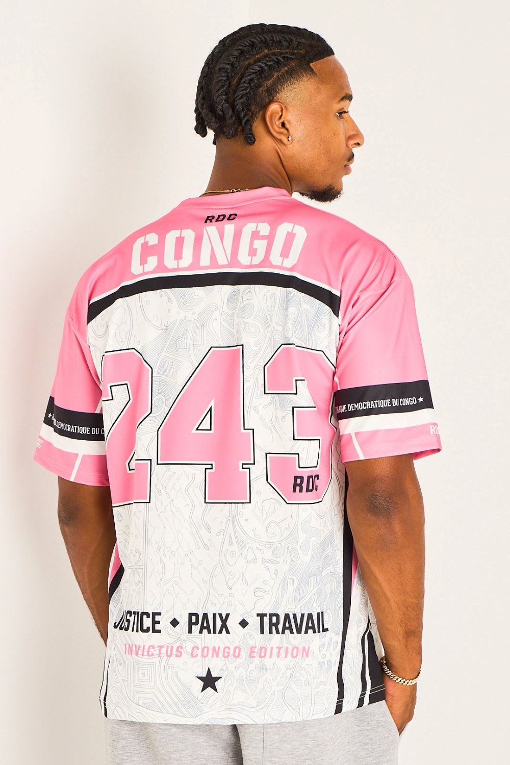 Tee-shirt à inscription Congo rose
