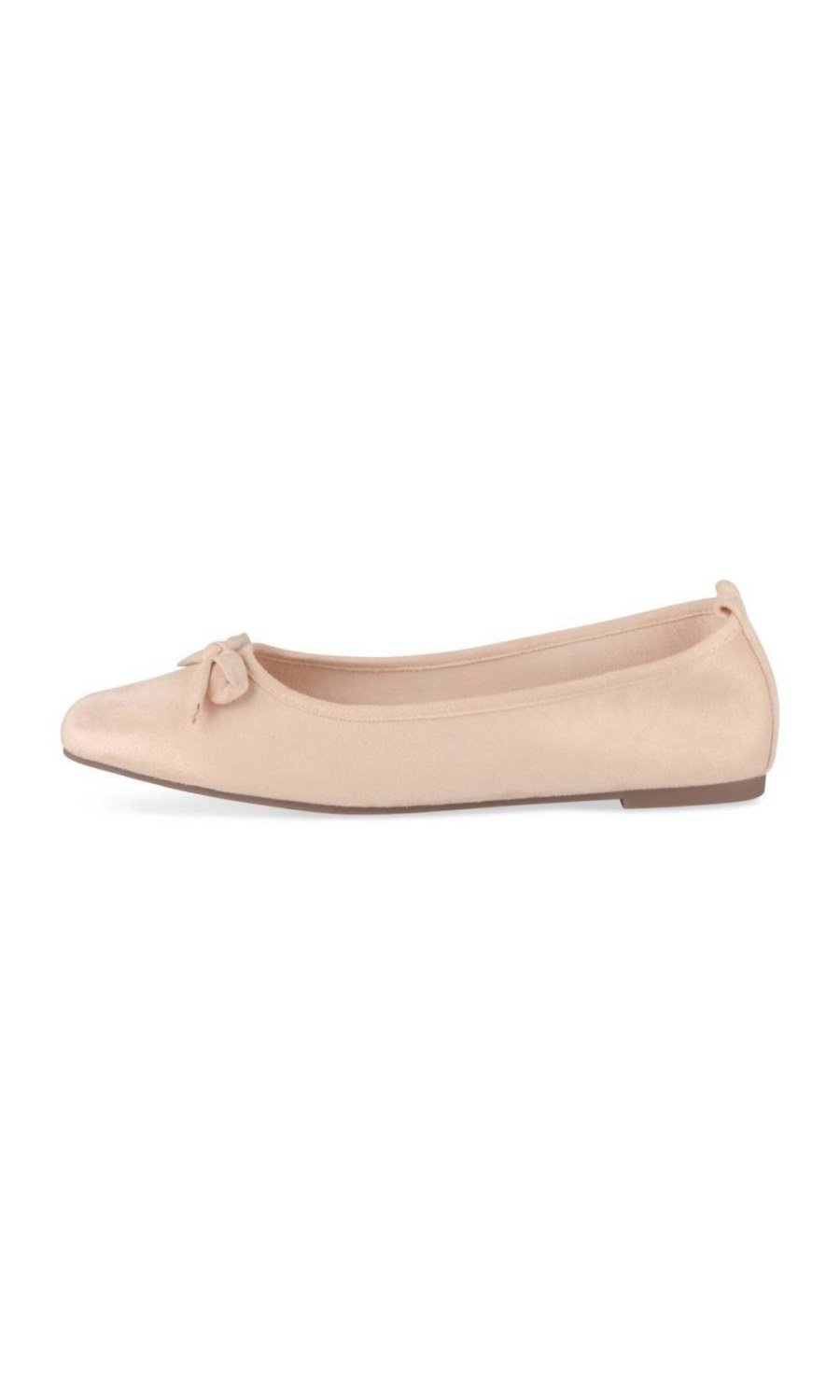 Ballerines suédine à noeud beige