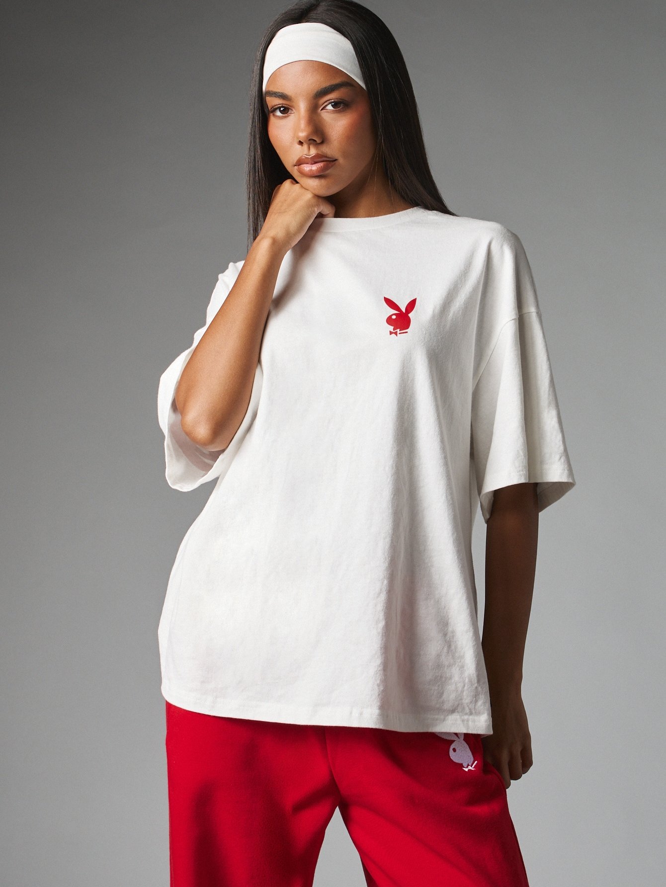 T-shirt oversize à inscription manuscrite au dos