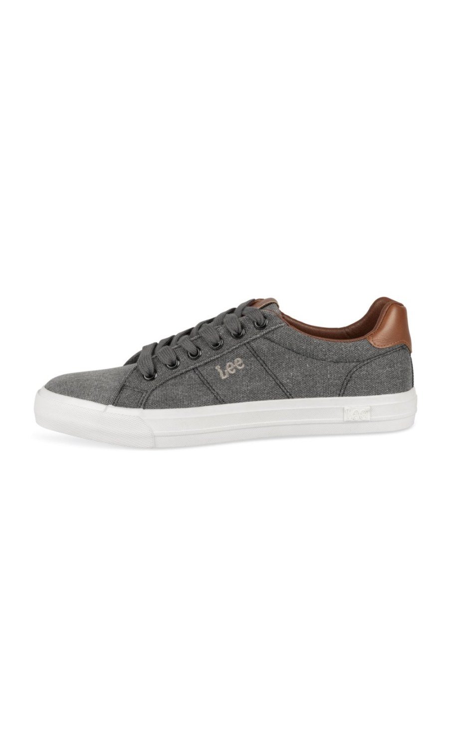 Baskets en toile contrefort camel grises