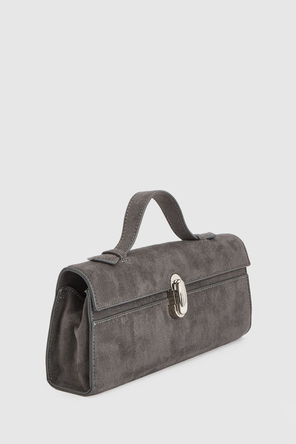 Rectangular grab bag with metal clasp