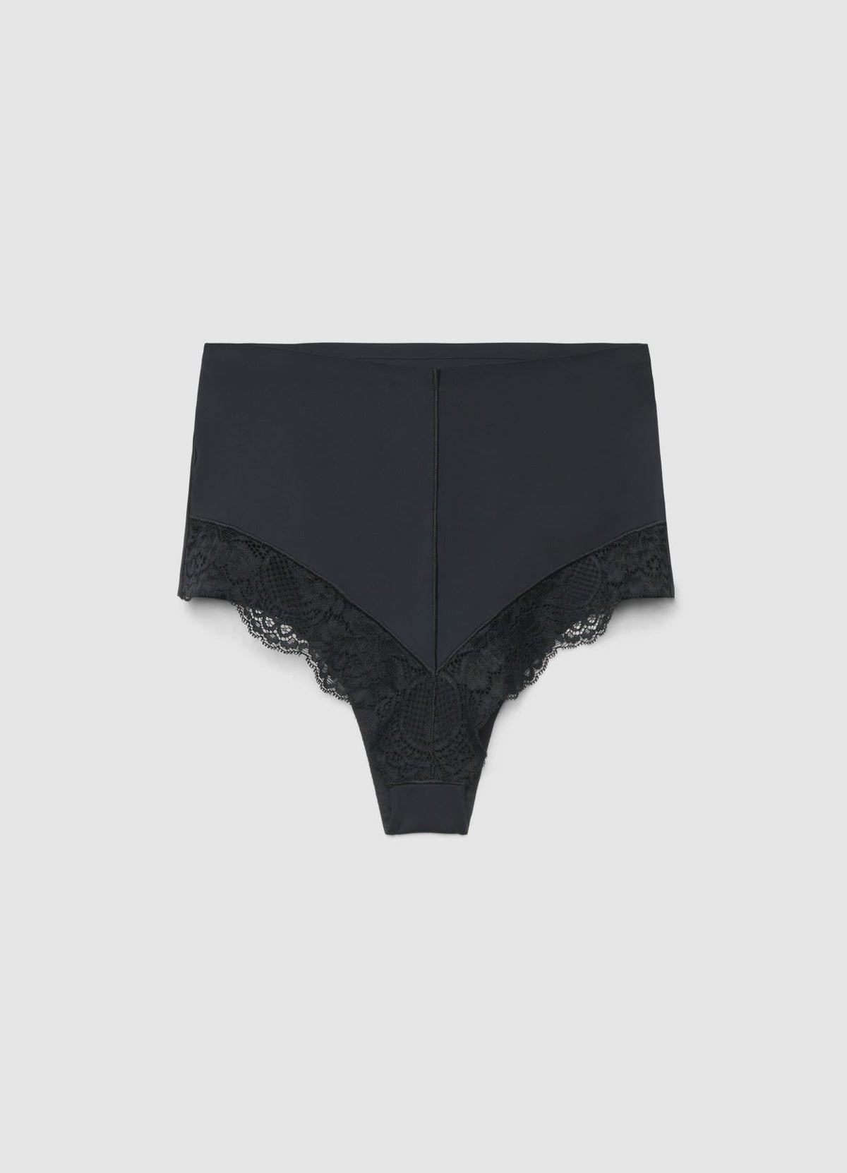 High-waisted shaping briefs with lace