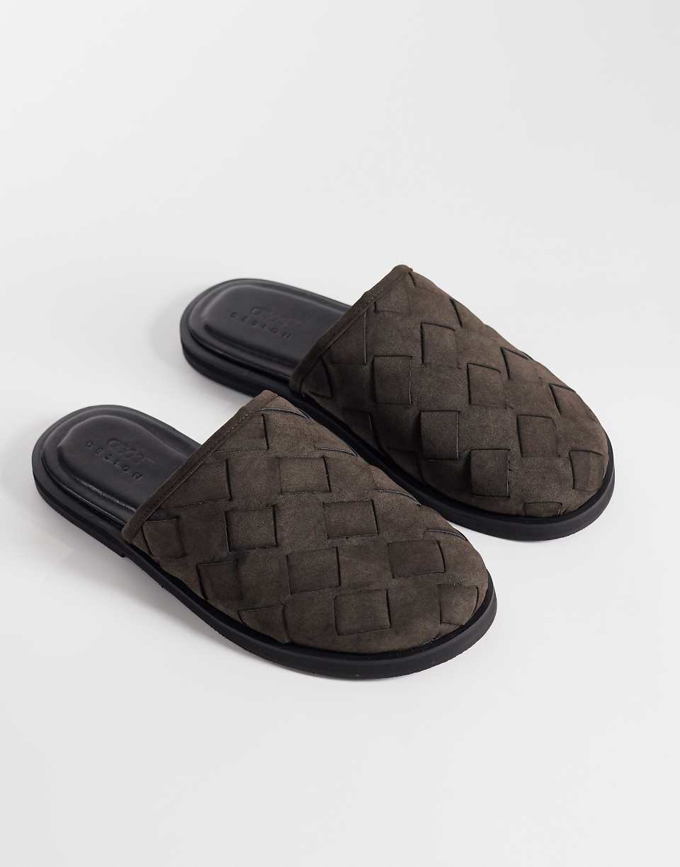 Mules tressées - Marron