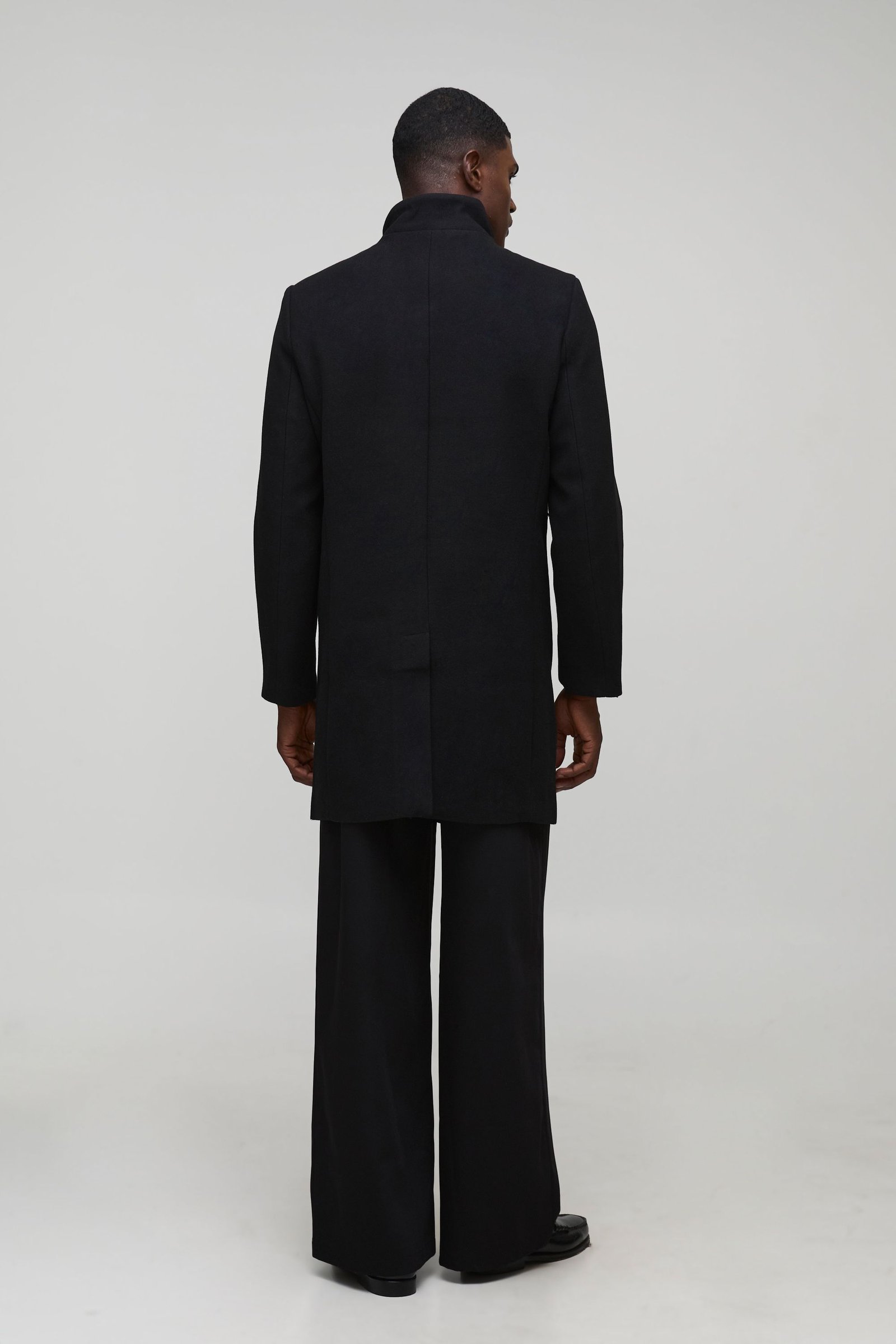 Manteau b look souf, col cheminée, k7el